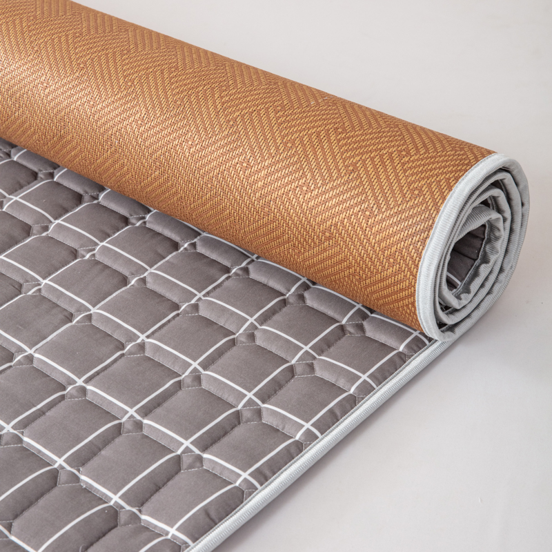 极速天然双面藤席凉n席加厚地垫高端夏天席子三件套凉感夏季草席