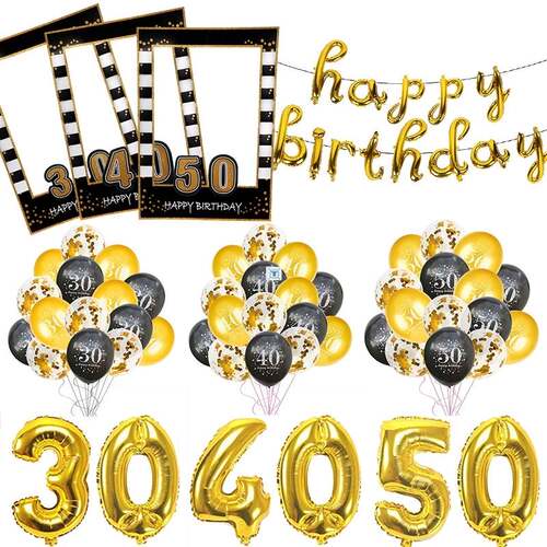 新品new0th 40th 50th Birthday PAarty Decorations Adult Ballo
