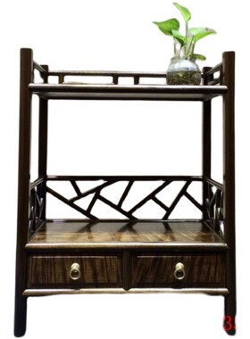 极速珍品正宗金丝楠木乌木摆件茶水柜H实木收纳箱阴沉木茶水柜餐