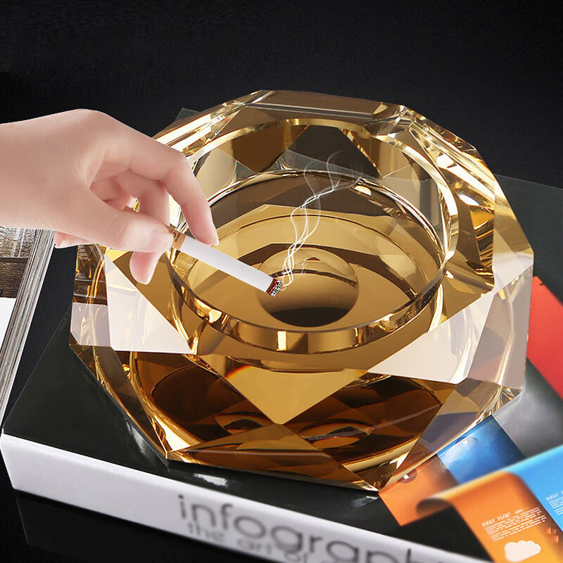 极速水晶烟灰缸时尚创意个性礼品大号实用定制客R厅办公室欧式烟