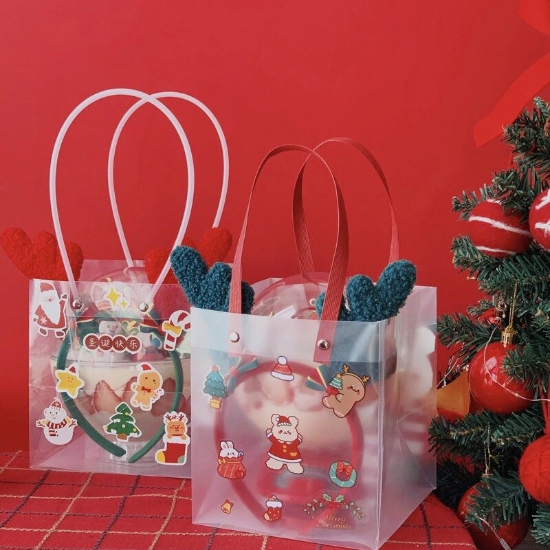 极速2025圣诞节旋转八音盒水晶球蛋糕装饰摆件Q圣诞老人鹿角发箍