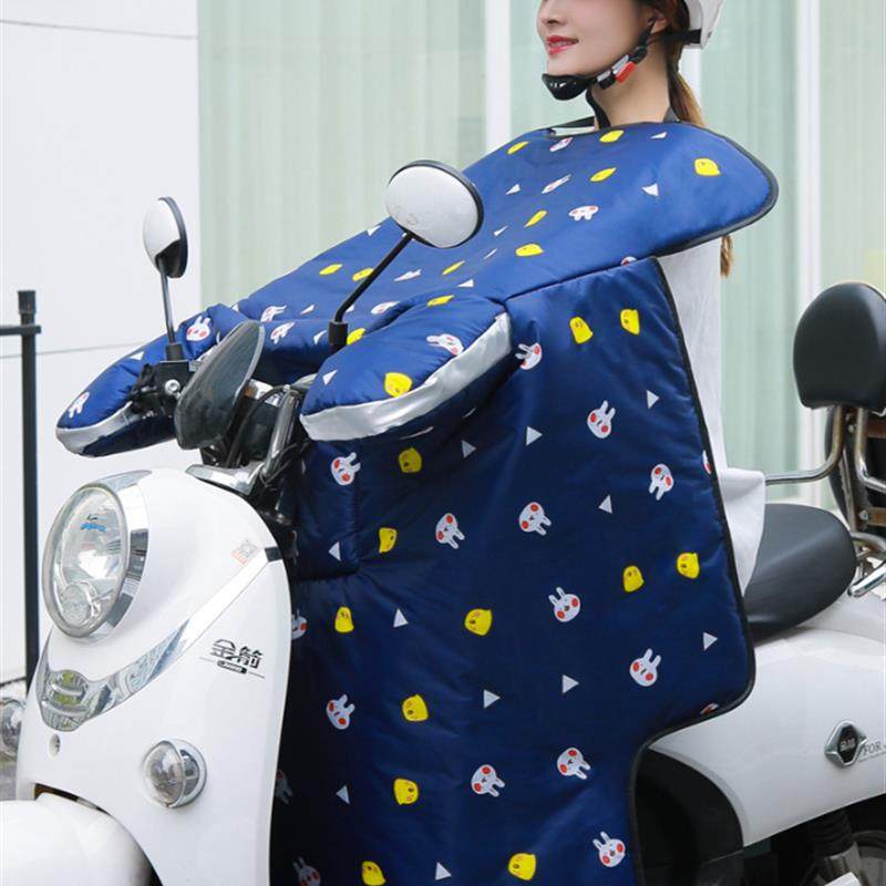 极速电动摩托车挡风被冬季v加绒加厚加大踏板电瓶车冬天保暖防风
