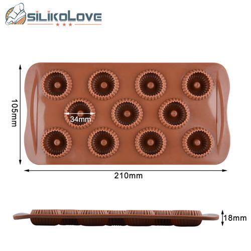 新品SILbIKOLOVE 3D  Spiral Shape Silicone Doughnut Molds Swe