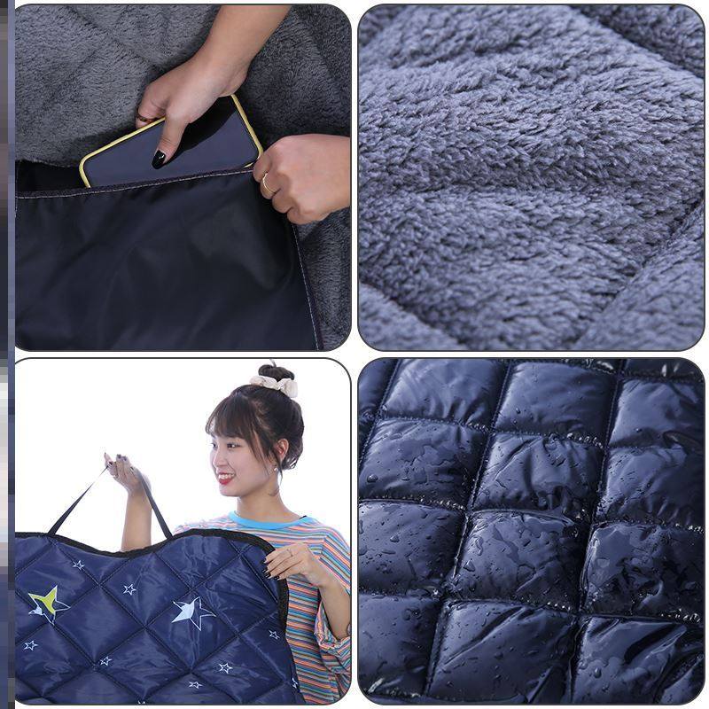 极速电动车2021年冬季挡风被防水双E面小型pu加绒加厚防寒风被冬