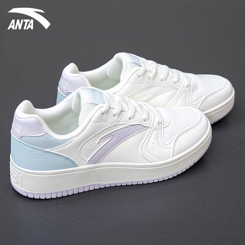 安踏板鞋女小白鞋休闲运动鞋