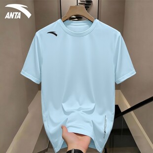 透气跑步冰丝运动休闲速干健身上衣男 2026新款 安踏短袖 T恤男夏季