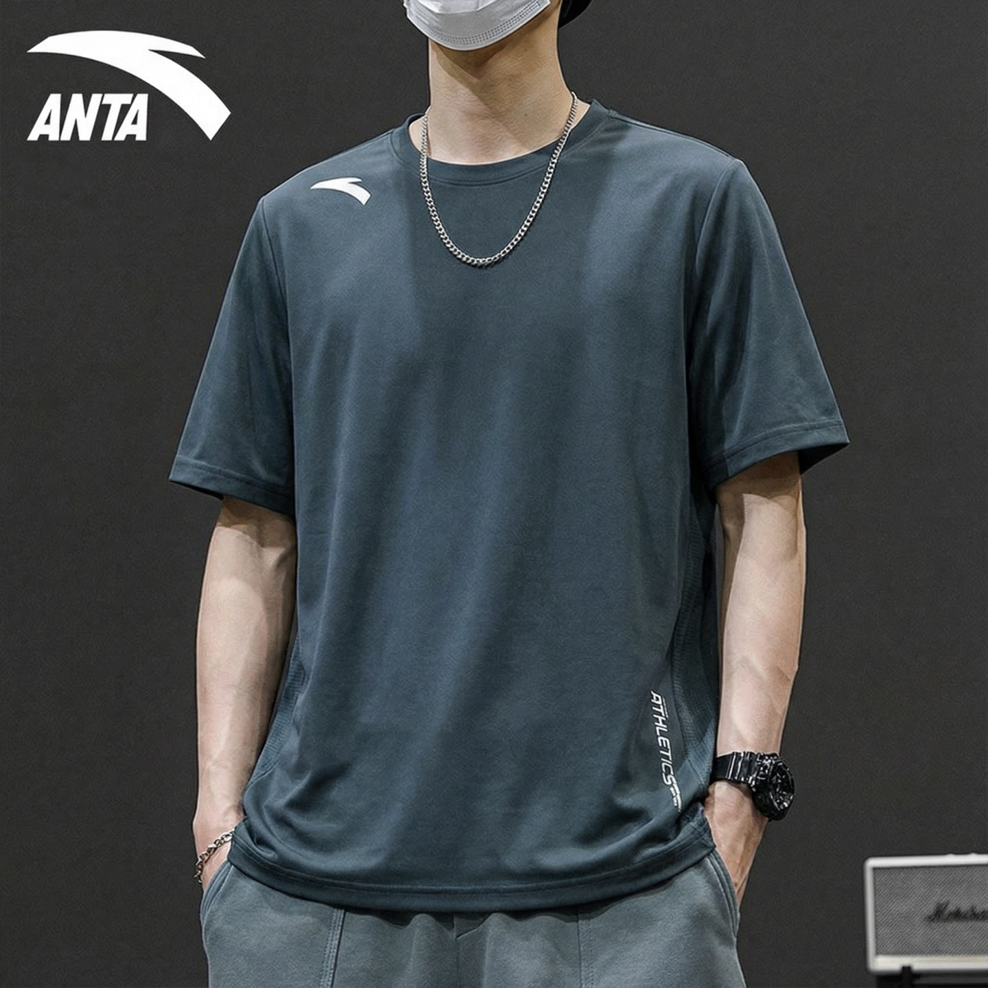 安踏男士短袖运动休闲T恤2026新款透气冰丝速干吸湿排汗简约上衣,运动服/休闲服装,运动T恤,淘宝优惠券,粉丝福利购,淘宝优惠卷