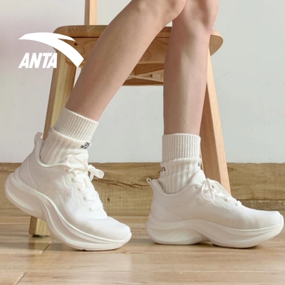 安踏飞云跑步鞋女透气轻便