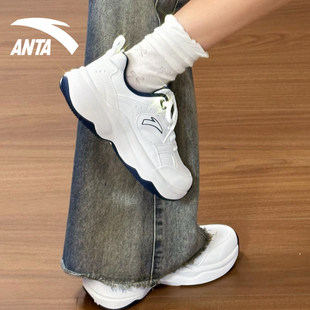 厚底复古老爹鞋 安踏ACE2运动鞋 轻便健身休闲鞋 羽毛球鞋 女2025新款