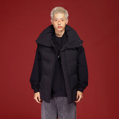 AKTK羽绒服秋冬新品设计感男女款白鸭绒廓形黑色显瘦百搭马夹