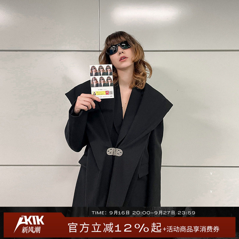 AKTK/ANNK 春夏新款 小众设计 两件式西裤解构披肩西装女图片