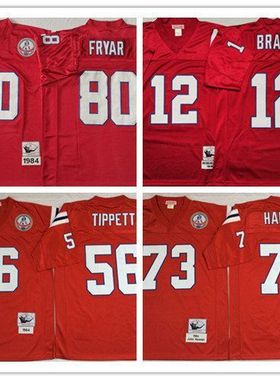 【新英格兰爱国者】橄榄球服 patriots复古刺绣Mitchell & Ness