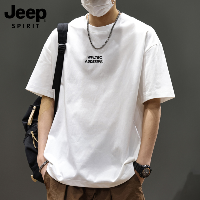 JEEPSPIRIT短袖T恤印花体恤男装