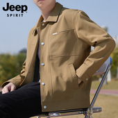 SPIRIT男士 上衣宽松潮流美式 夹克秋季 JEEP 时尚 翻领冬装 工装 外套