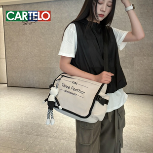 韩版 小众设计潮酷单肩包女学生简约轻便上班大容量斜挎包 ins新款
