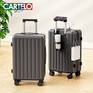 多功能行李箱20寸PC拉杆箱防爆拉链女学生密码旅行皮箱子轻便耐用