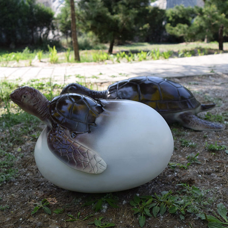 玻璃钢海龟雕塑大型海洋生物馆游乐场儿童乐园装饰品绿地草坪摆件