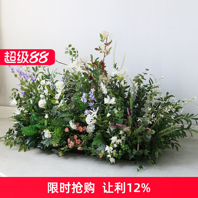 仿真绿植室内软装角落景观楼梯下造景仿真植物隔断花丛仿生园景