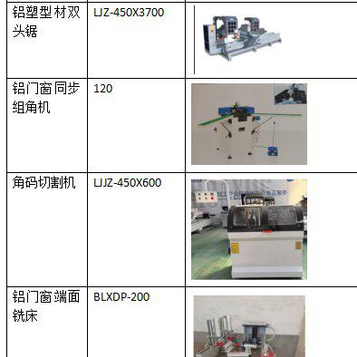 断桥铝门窗设备一套价格角码锯断桥铝铝门窗数控设备