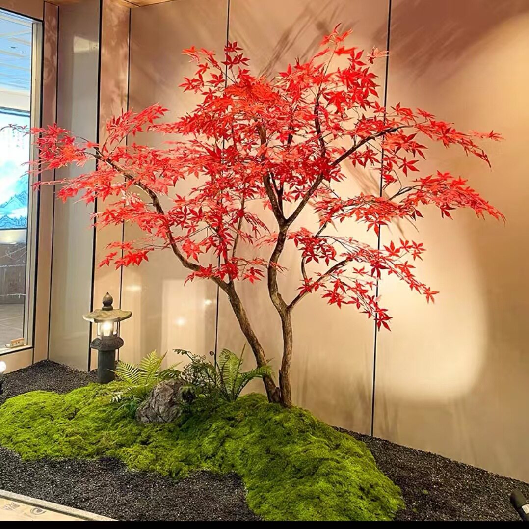 吊钟树橱窗马醉木简约风室内外装饰大型红枫假树造景绿植仿生盆景