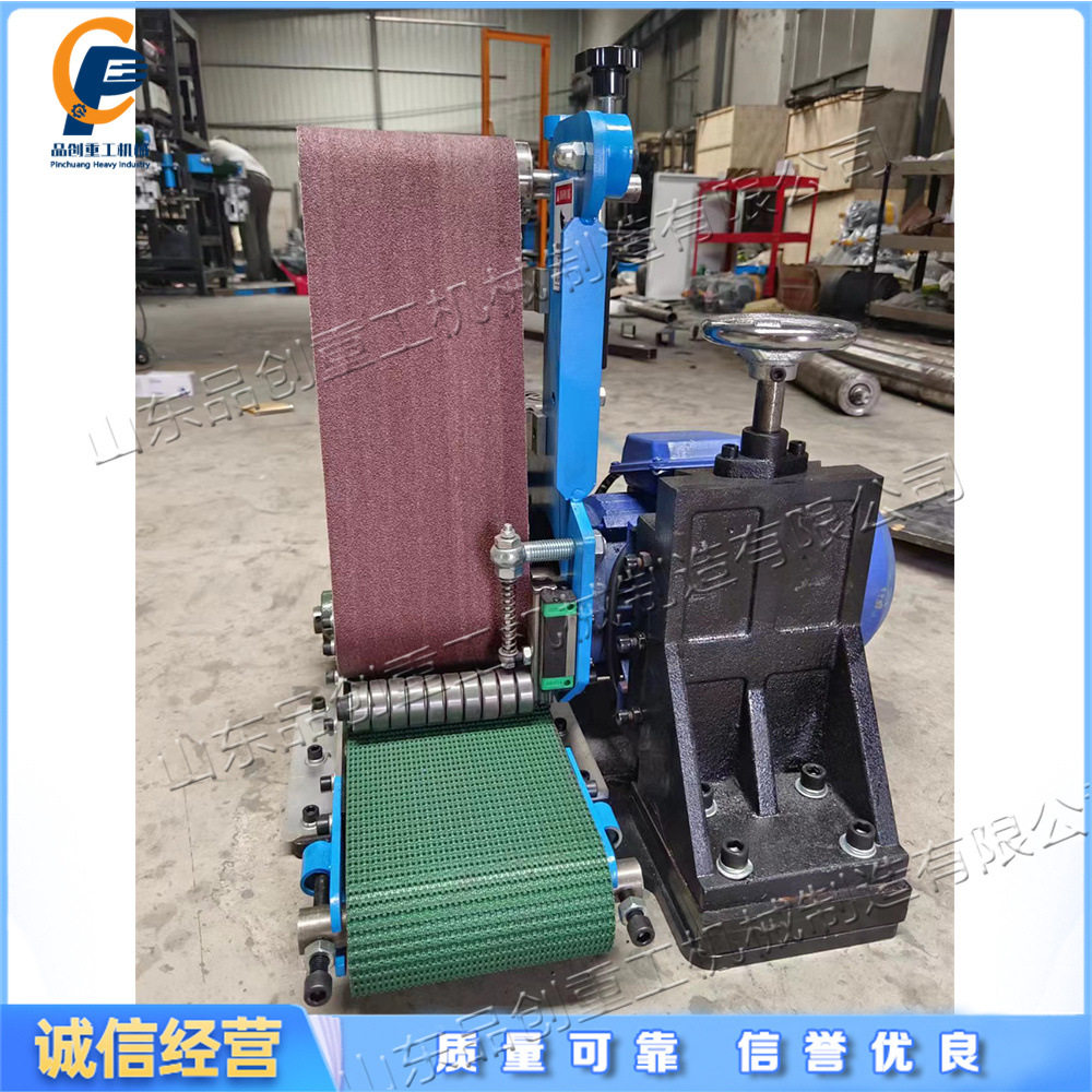 金属工件抛光打磨机小型平面抛光设备单砂带台式打磨除锈机