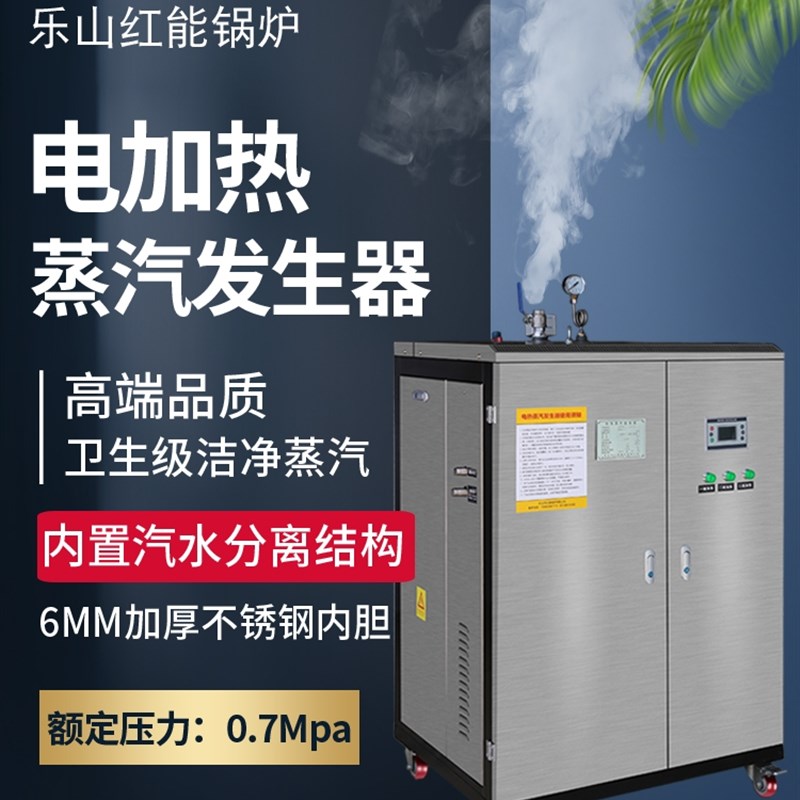 乐山红能全自动不锈钢电s加热蒸汽产生器小型商用工业电蒸气锅炉