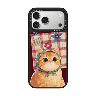 CASEPVUB秋冬头巾猫咪17promax适用苹果iphone16pro保护套防摔15明星网红同款Magsafe磁吸可爱卡通个性手机壳