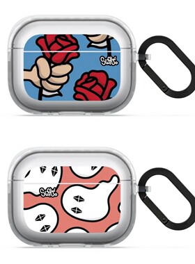 艺术家Sway Jo耳机壳4代AirPodsPro3代第三代保护套适用AirPodsPro二代简约AirPods降噪蓝牙可爱氛围保护套