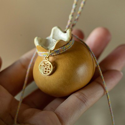 中国古风福袋葫芦汽车挂件创意可爱手捻文玩钱袋葫芦包挂吊坠