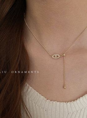 时尚抽拉式猪鼻子项链2025新款爆款女冷淡风锁骨链高级设计感小众