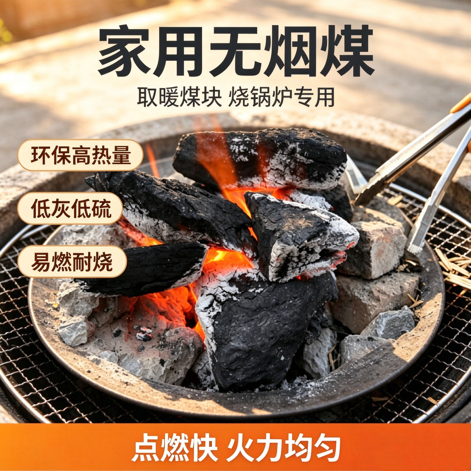无烟耐烧家用取暖焦炭块厂家直销