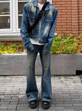 DM Tenacious cleanfit美式复古高街宽松直筒拖地微喇牛仔裤男