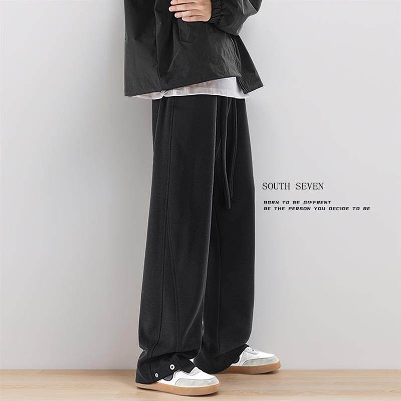 潮牌卫裤男直筒宽松春款美式垂感休闲运动百搭长裤HTL同款