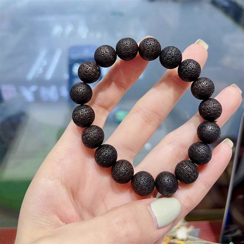 新品回纹降真香女款单圈女款手链 12mm左右T 有香味的手串