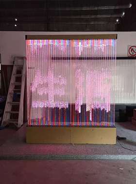 极速可程a式设计图形文加LOGO数码水幕墙流水数字水帘商业场所用