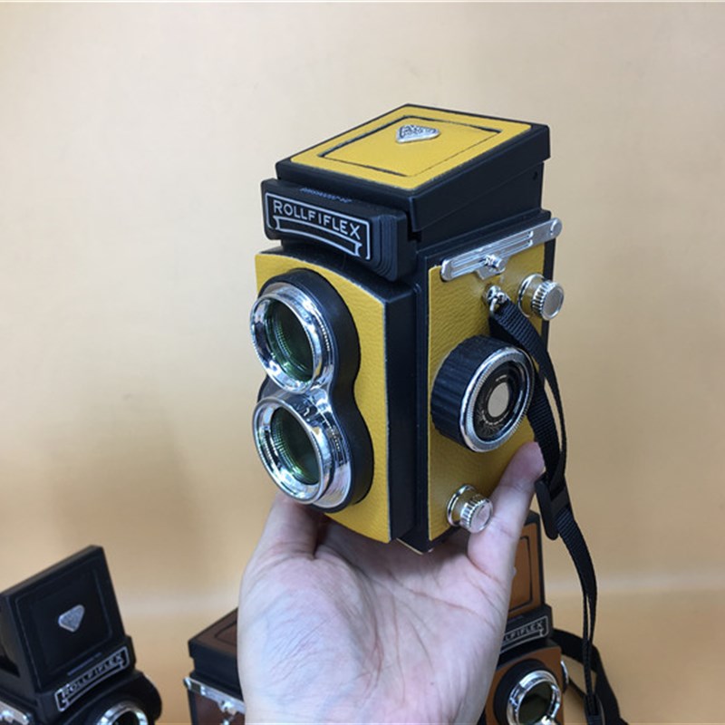 极速双反相机模型皮革款/复古道具/带配I重/影楼电影模型-配送肩