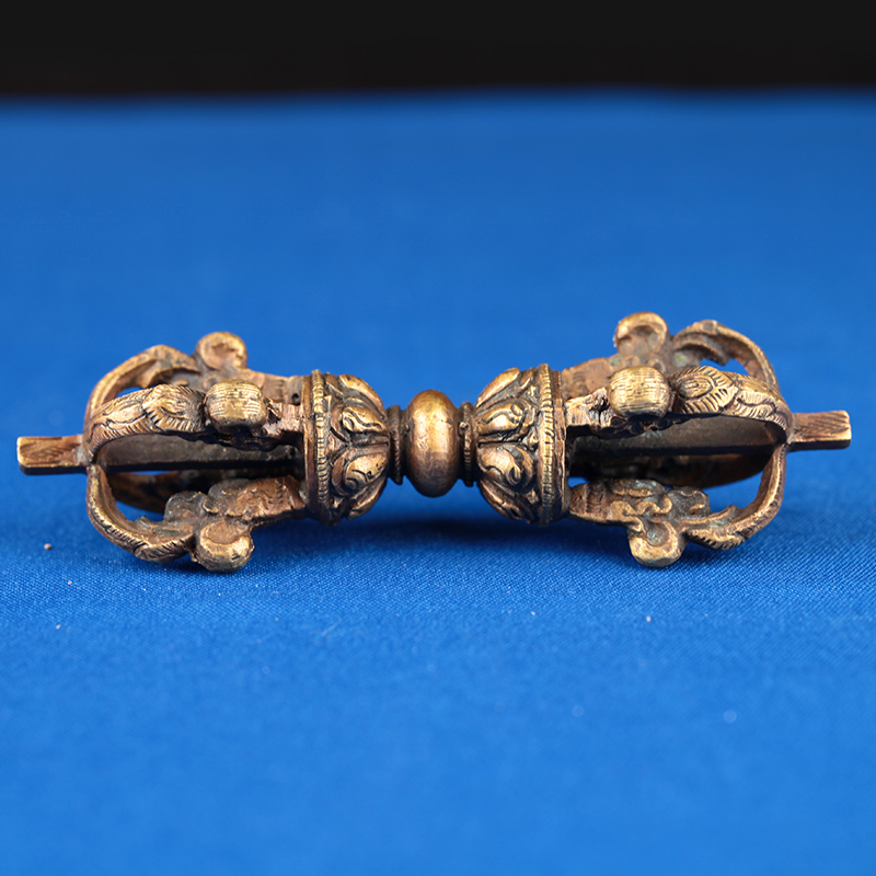 极速西藏密宗品尼泊n尔手工纯铜五股金刚铃杵音质清脆铃铛特大号