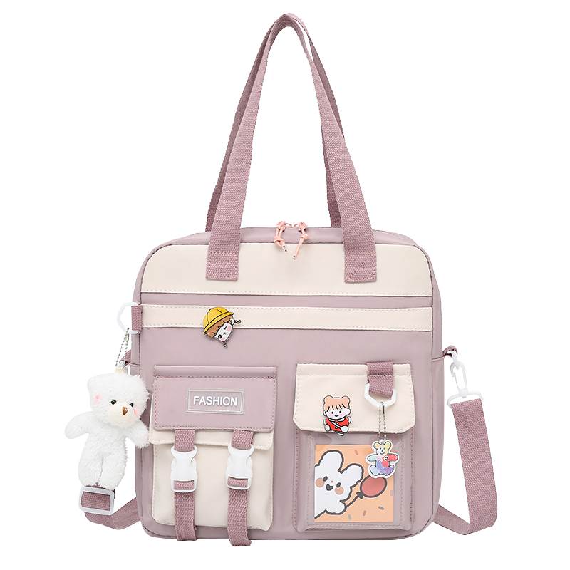 极速儿童帆布补习袋手提拎包防水大容量可双肩补课U包小学生单肩