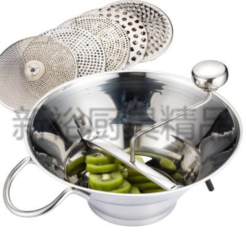 极速304不锈i钢果酱机手动食物磨泥器菜泥机研磨器磨泥器磨菜器辅