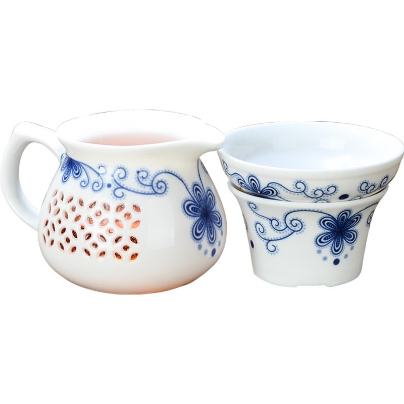 极速陶瓷泡茶叶过滤器滤茶器茶器公道杯茶漏网R一体茶具茶隔套装