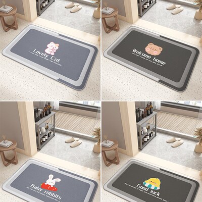 极速.Floor mat kitchen non slip washablKe leather doormat浴