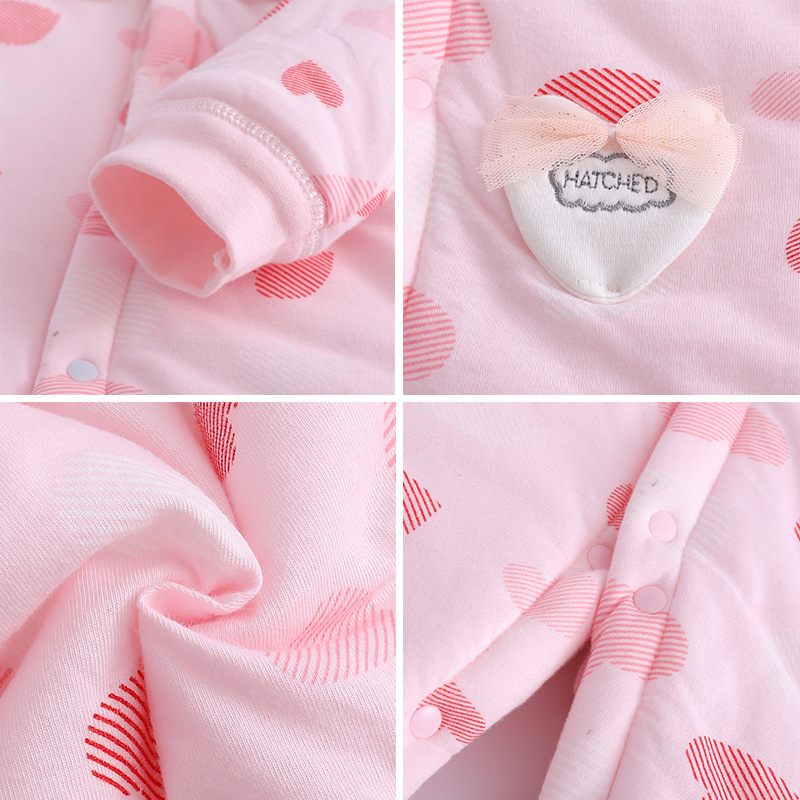 极速婴儿连体g衣秋冬款夹棉保暖男女宝宝棉衣新生儿棉服初生儿哈