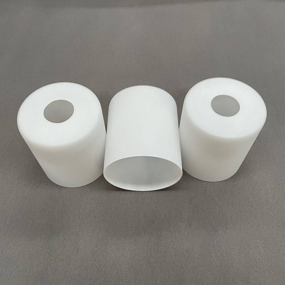 极速奶白磨砂直筒玻璃灯罩灯具配件吊灯吸顶灯壁灯台灯WE27灯壳外