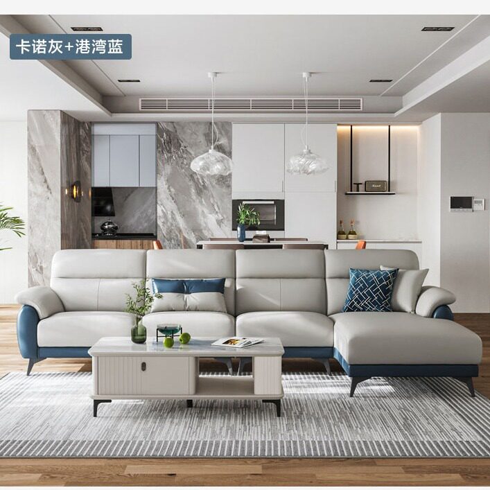 科技布免洗小户型转角贵妃椅