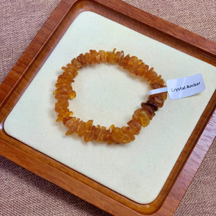福利款天然琥珀蜜蜡金珀原石手串11.81g 随行保真-NO.154