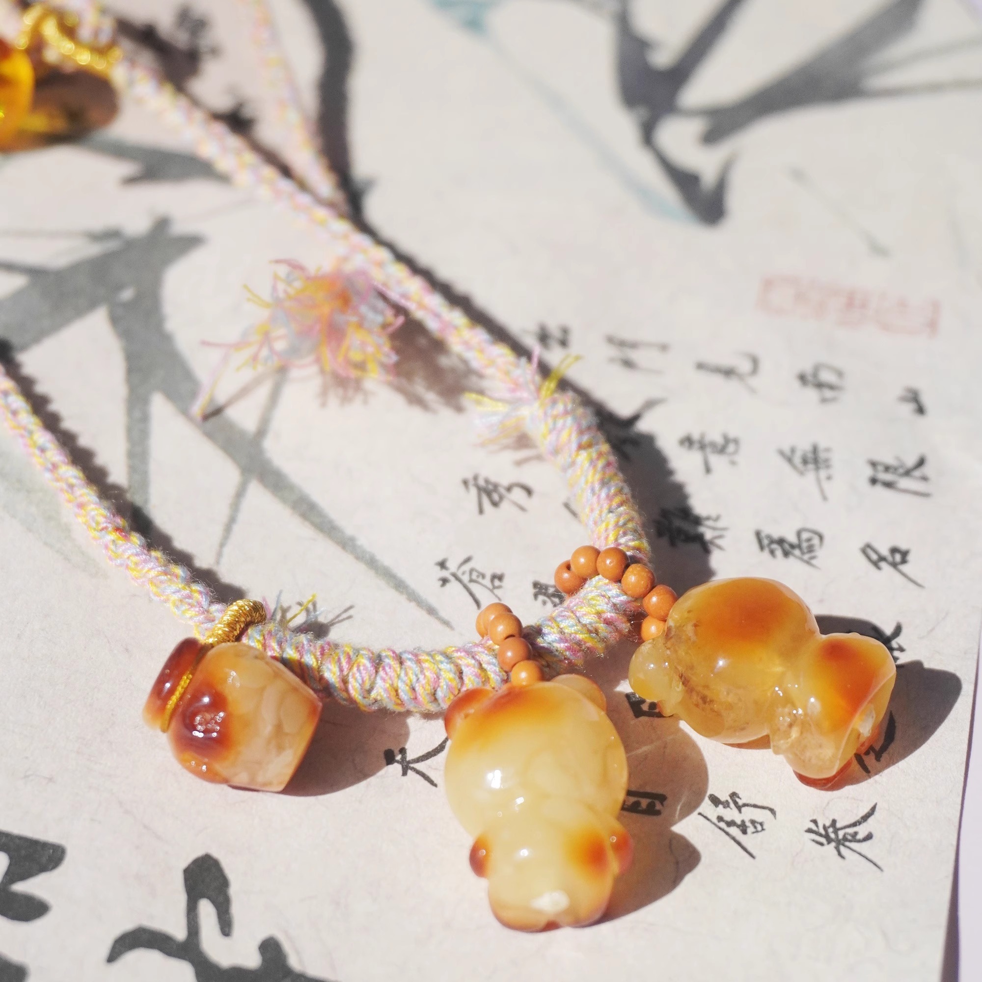 可爱脏脏熊蜜蜡小熊吊坠项链饰品礼物21*15*12/7.16g-NO.1250