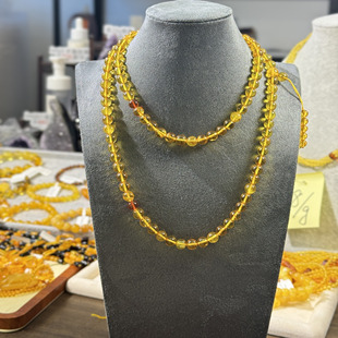 蜜蜡原石项链金珀108项链多圈手链送礼克重44.56g-NO.394