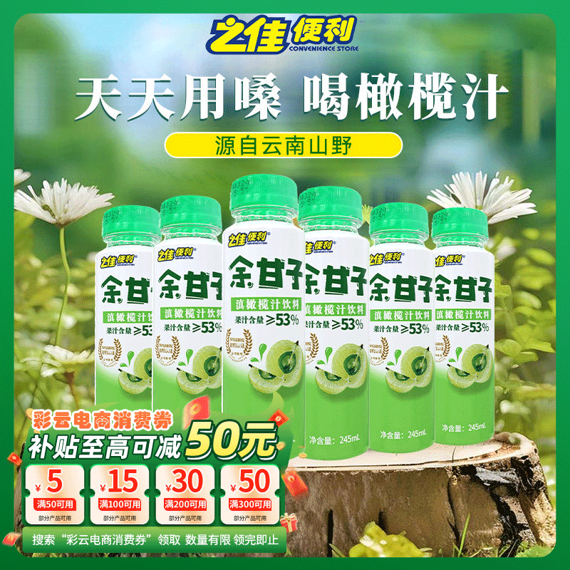 云南滇橄榄汁饮料12瓶玉油柑汁熬制余甘子果汁类饮料饮品