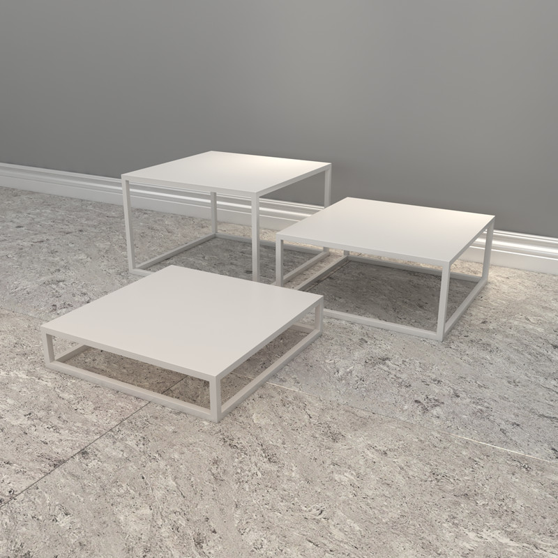 速发服装店低架落地示岛铁艺服装架简约茶几高货流水台橱窗模特展