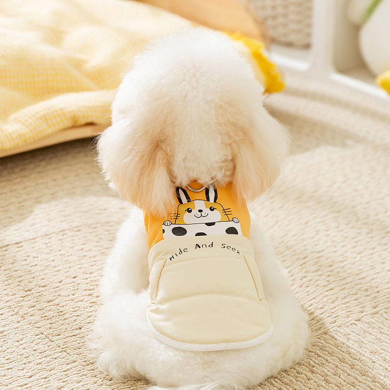 速发衣服可牵美秋冬棉衣比熊泰迪博引小型犬加厚保暖雪纳瑞犬